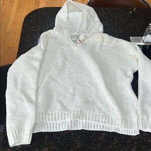 Rachel Zoe White Hooded Sweater